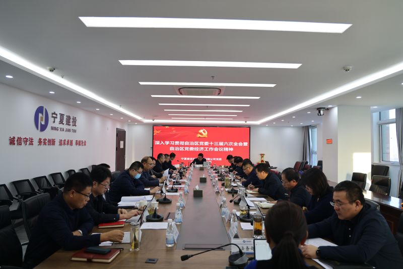 寧夏建投召開黨委擴大會議  傳達學習中央經(jīng)濟工作會議和自治區(qū)黨委十三屆六次全會暨黨委經(jīng)濟工作會議精神