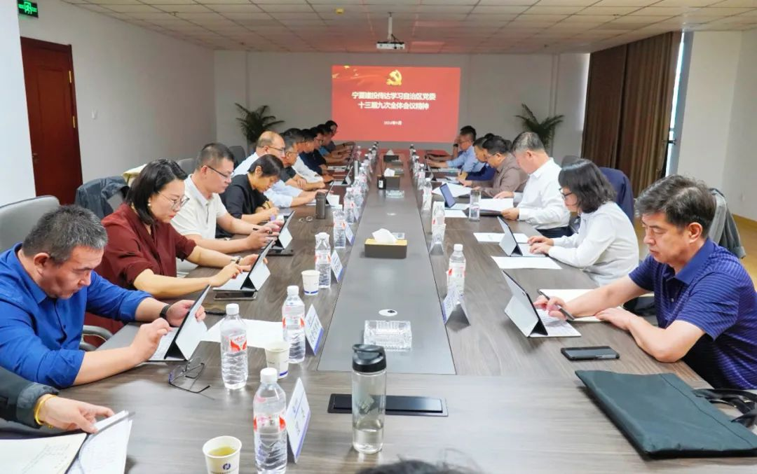 寧夏建投傳達學(xué)習(xí)自治區(qū)黨委十三屆九次全會精神
